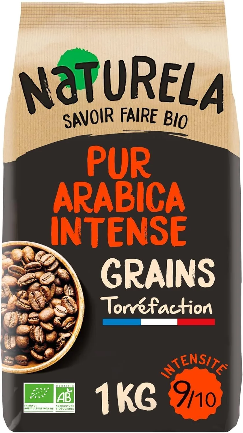 NATURELA Café grains bio pur Arabica 1 kg