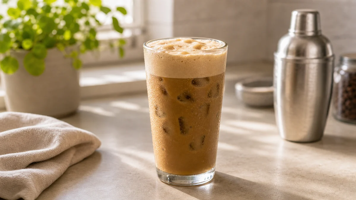Illustration pour Recette café frappé : la version maison rapide et équilibrée