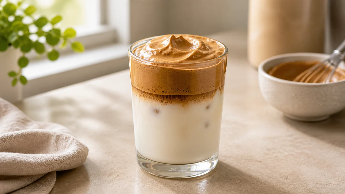 Illustration pour Recette dalgona coffee : café fouetté sans le rendre écoeurant